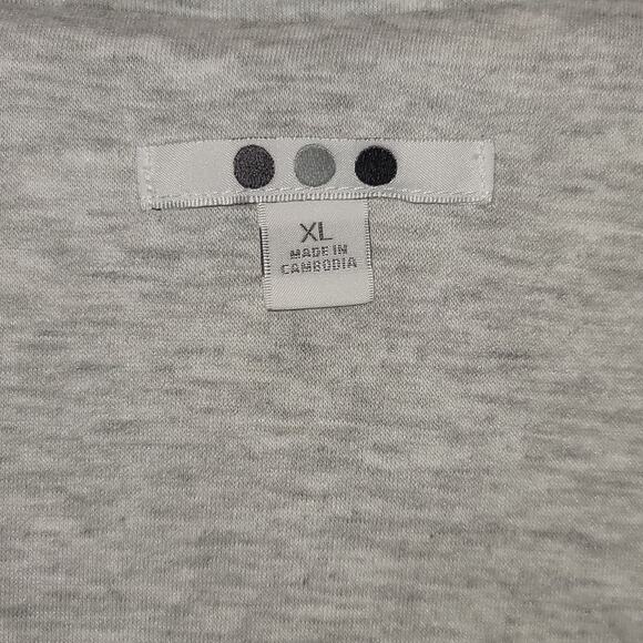 Three Dots Knit Puffer Jacket Full Zip Womens Sz XL Oatmeal Cream Zip Pockets - Picture 10 of 15